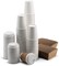 200 Pack 8 oz White Paper Disposable Coffee Cups with Lids and Sleeves Hot Cold Beverage Drinking Cup for Water Juice Espresso Tea Ideal for Water Coolers Party
